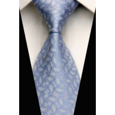 Stropdas lichtblauw Paisley